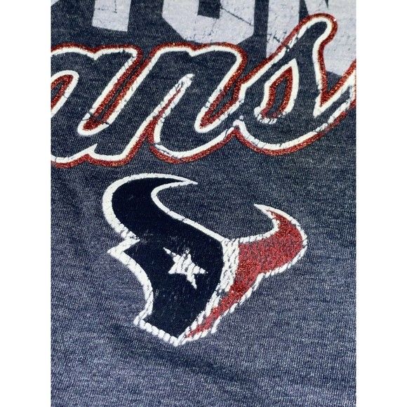 NFL Houston Texans Women's Smart Decision Notch Neck Blue Short Sleeve T-Shirt M - Picture 6 of 12